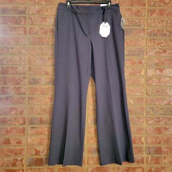 Liz Claiborne Charcoal Heather Classic Trouser Dress Pant size 12 NWT - Picture 1 of 7